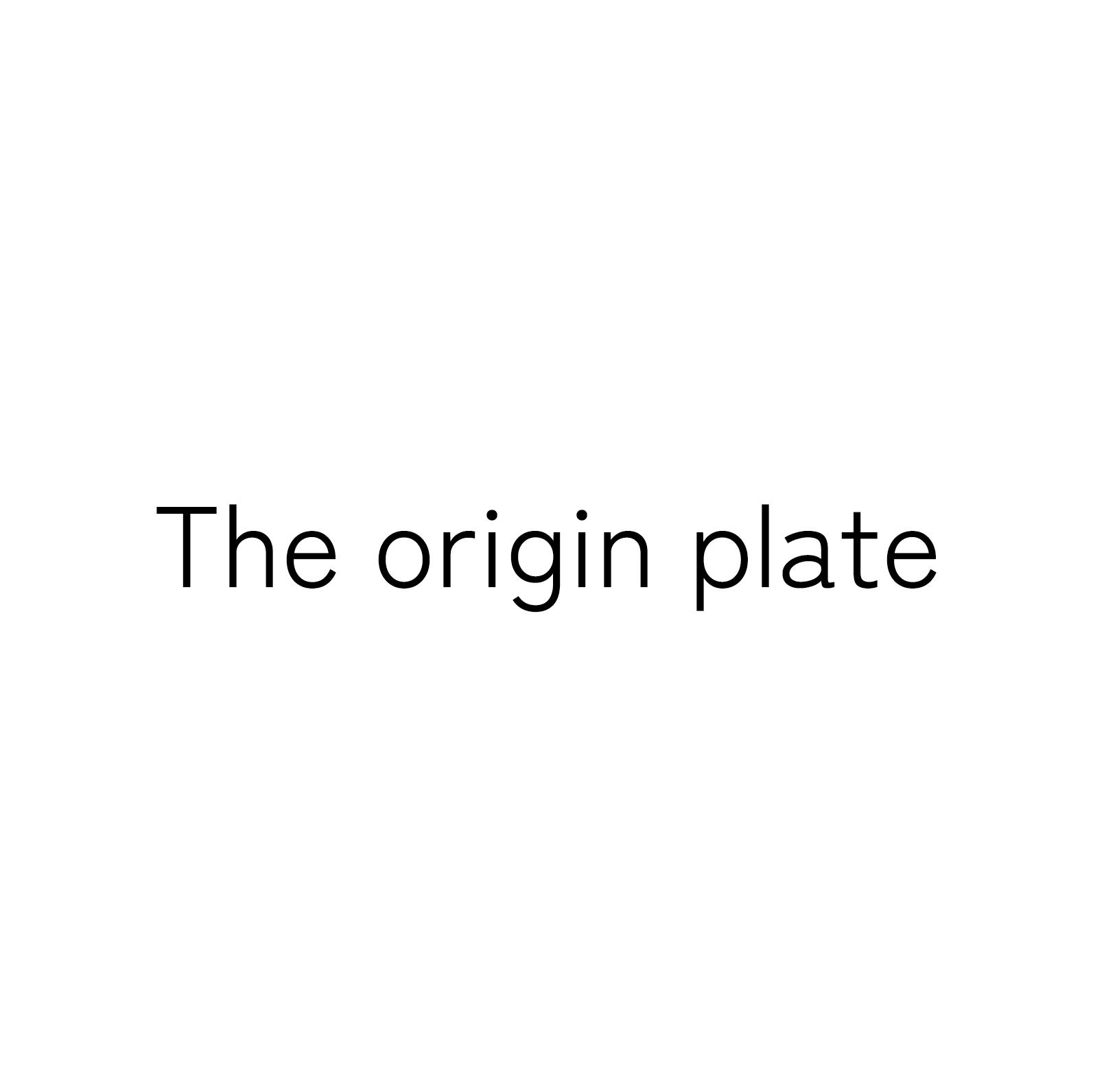 The origin plate